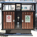 Steel-Wood Environmental Protection Dust Bin (A6502)